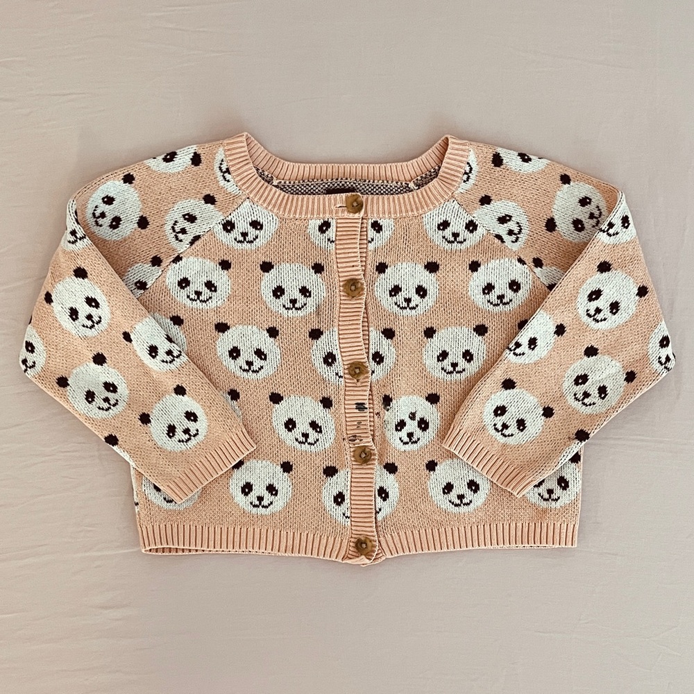 Tea Collection Panda Cardigan Sweater